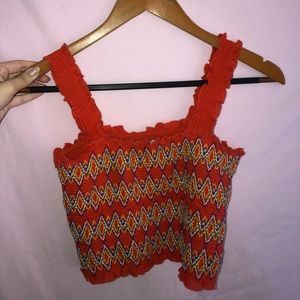 Red detailed tank top